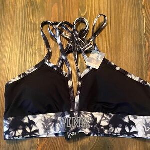 Victoria’s Secret PINK black white sports bra